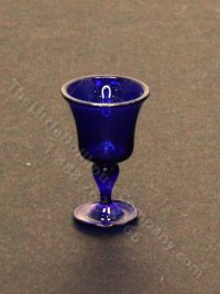 (image for) Miniature Blue Glass Wine Goblet by Gerd Felka