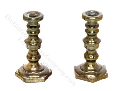 (image for) Miniature Brass Candlesticks for Dollhouses