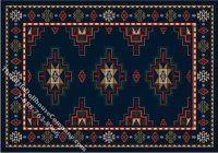 (image for) Dollhouse Scale Model Medium Sized Southwest U.S. Style Rug