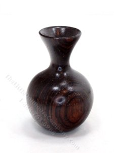 (image for) Handmade Miniature Ebony Wood Bud Vase