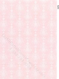 (image for) Pink Damask Pattern Wallpaper for Dollhouses