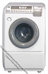 (image for) Miniature White Front Load Washer for Dollhouses