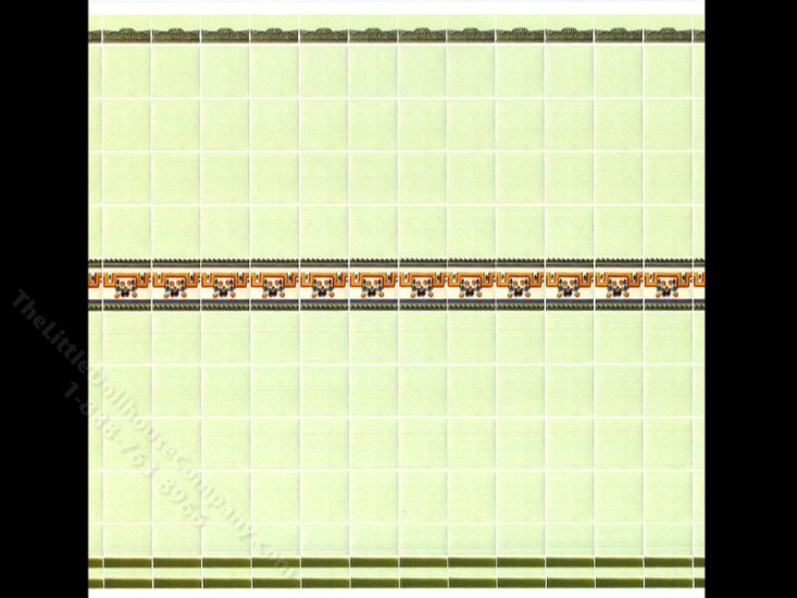 (image for) Miniature Kitchen Tile Wallpaper for Dollhouses