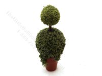 (image for) Miniature 3-3/4 inch Round Topiary for Dollhouses