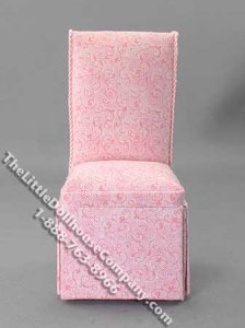 (image for) Miniature Pink Slipper Chair for Dollhouses