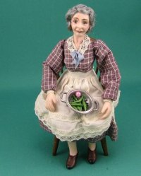 (image for) Kitchen Woman Sitting with Vegetables