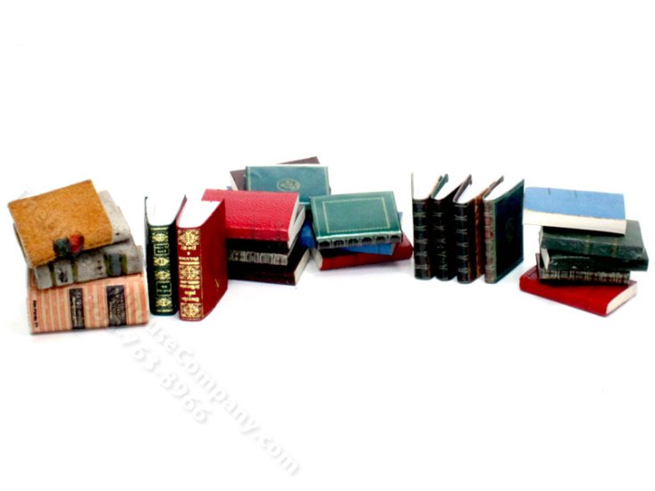 (image for) Miniature Set of 26 Books for Dollhouses