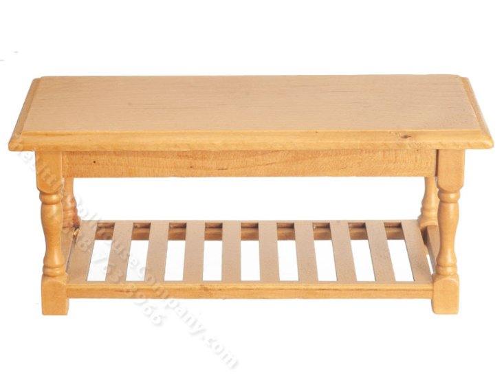 (image for) Miniature Walnut Wooden Table for Dollhouses