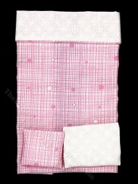 (image for) Miniature Pink Grid Single Bedsheets by Designs by Janet
