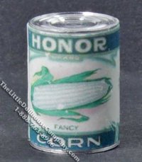 (image for) Miniature Canned Corn for Dollhouses