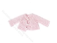 (image for) Miniature Light Pink Handknit Doll's Cardigan for Dollhouses