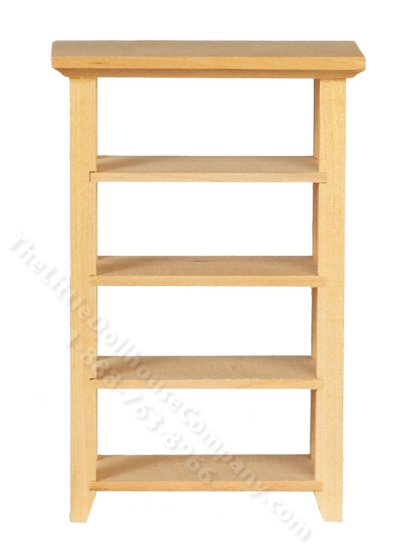 (image for) Miniature Modern Shelf for Dollhouses, Unfinished
