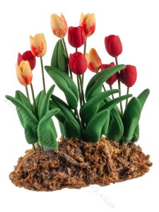 (image for) Miniature Patel Tulip Instant Garden for Dollhouses
