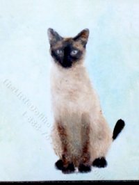 (image for) Miniature Siamese Cat Painting by Larry Morganti