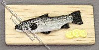 (image for) Dollhouse 1/2 Scale Model Fish on a Cutting Board