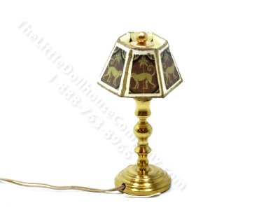 (image for) Miniature 12v Small Table Lamp for Dollhouses - Monkeys
