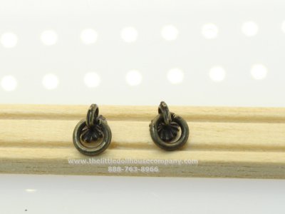(image for) Miniature Antique Bronze Ring Pull Handles
