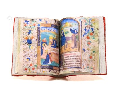 (image for) Vintage Miniature Medieval Illuminated Manuscript for Dollhouses