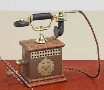 (image for) Dollhouse Scale Model Replica Antique Phone for Dollhouses