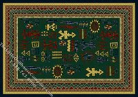 (image for) Miniature Large Sized "Tribal" Rug for Dollhouses