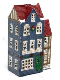 (image for) Tin Christmas Dollhouse for Your Dollhouse