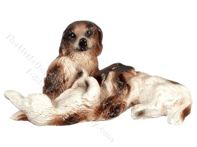 (image for) Miniature Group of Dogs for Dollhouses