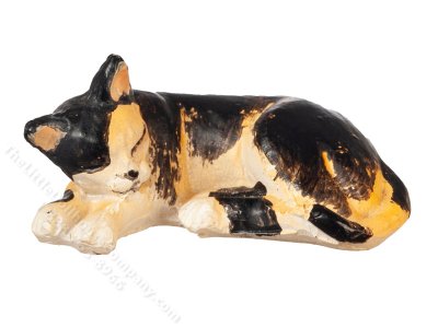 (image for) Miniature Sleeping Calico Cat for Dollhouses