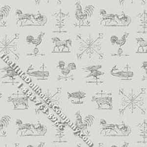 (image for) Lt. Gray Chicken Feed Pattern Miniature Wallpaper for Dollhouses