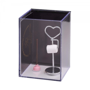 (image for) Heart Toilet Roll Set with Plunger