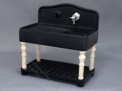 (image for) Miniature Vintage Metal Kitchen Sink for Dollhouses