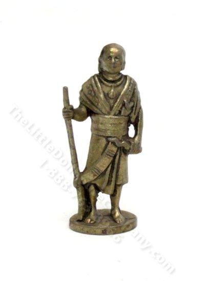 (image for) Miniature Metal Warrior Monk Figurine