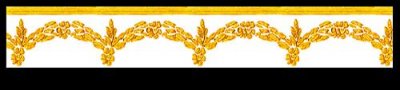 (image for) Dollhouse Scale Model Wallpaper Gold Borders