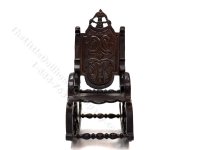 (image for) Vintage Miniature Italian Renaissance Rocking Chair for Dollhouses