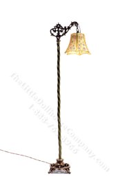 (image for) Miniature Nouveau Brass Bridge Floor Lamp by Jim Pounder