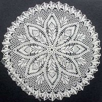 (image for) Miniature Handmade Lace Round Doily for Dollhouses