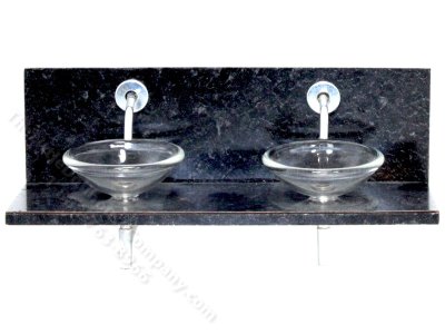 (image for) Miniature Black Marble Sinks for Dollhouses