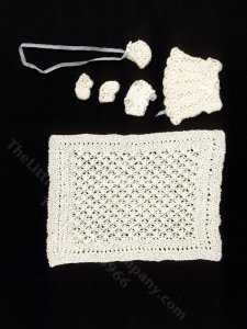 (image for) Miniature Handmade Baby Blanket Set for Dollhouses