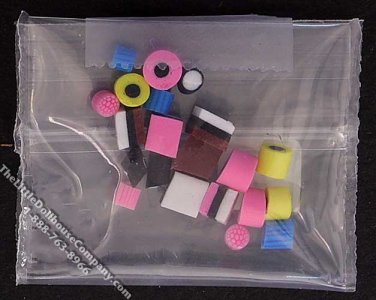 (image for) Miniature Bag of Assorted Licorice Candy for Dollhouses