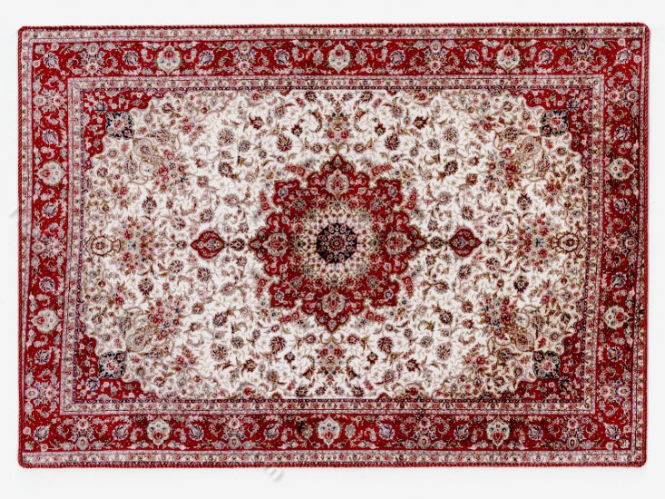 (image for) Miniature Medium 'Georgiana' Rug - Cream and Red Aubusson