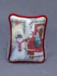 (image for) Miniature Santa and Snowman Pillow for Dollhouses