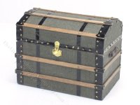 (image for) Miniature Green Steamer Trunk for Dollhouses