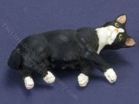 (image for) Dollhouse Scale Model Black Pregnant Cat
