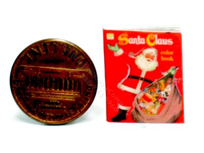 (image for) Miniature Christmas Coloring Book with Real Pages