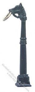 (image for) Miniature Hitching Post Black for Dollhouses