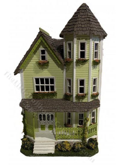 (image for) 1:144 Scale Sister House Dollhouse Kit - Green