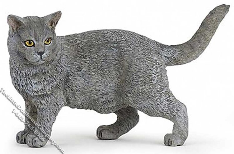 (image for) Miniature Chartreux Cat for Dollhouses