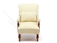 (image for) Miniature Yellow Oxford Easy Chair c1850 for Dollhouses