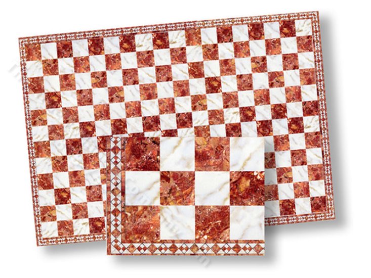 (image for) Dollhouse Scale Model Faux Checkered Marble Tile Floor Sheet