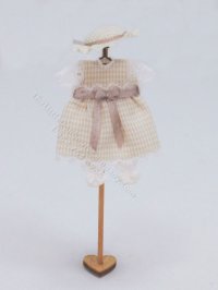 (image for) Miniature Cream Gingham Toddler Outfit