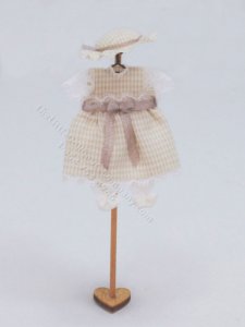 (image for) Miniature Cream Gingham Toddler Outfit